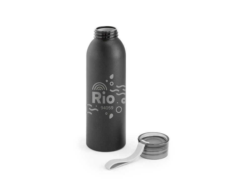 Спортивная бутылка «RIO», 660 мл, черный, алюминий