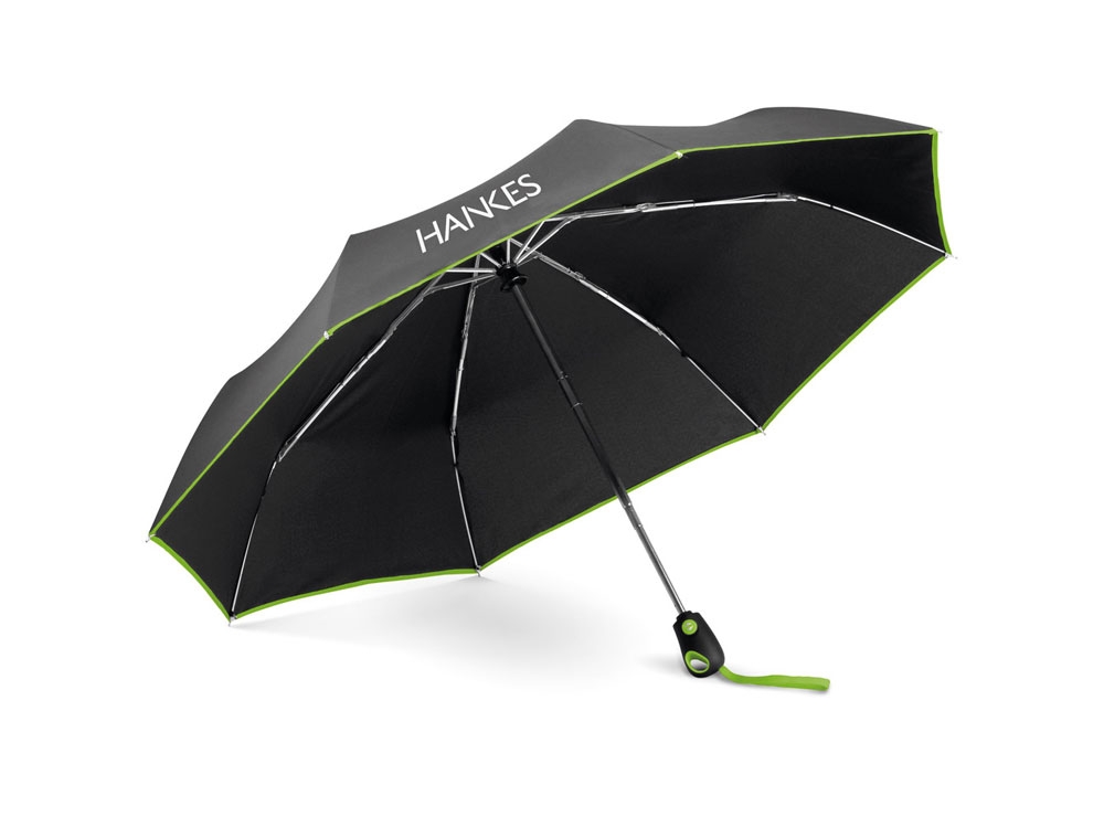 Зонт с автоматическим открытием и закрытием «DRIZZLE», зеленый, полиэстер
