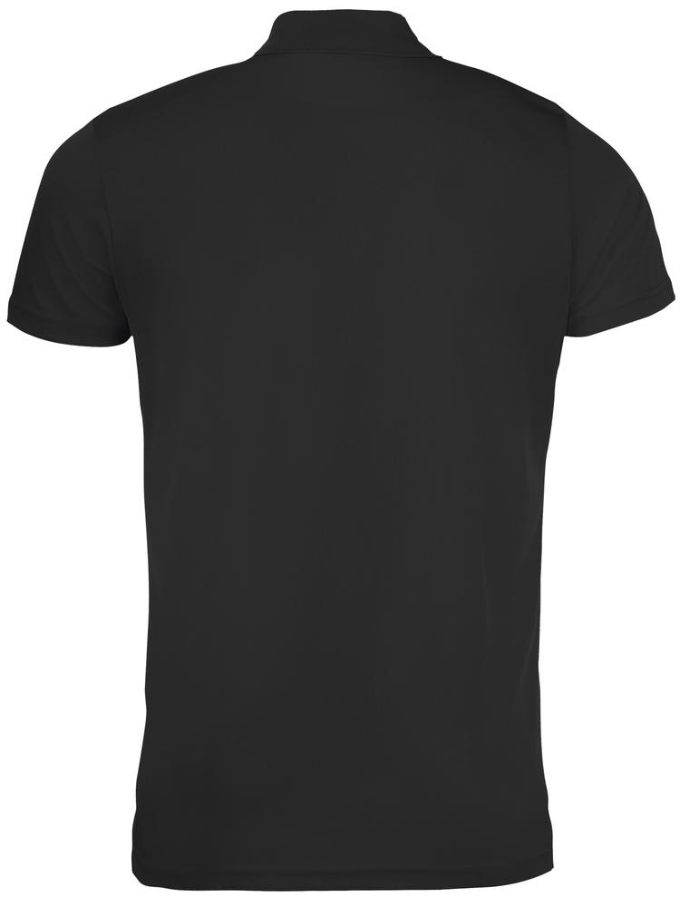 Рубашка поло мужская Performer Men 180 черная, черный, полиэстер 100%, плотность 180 г/м²; пике
