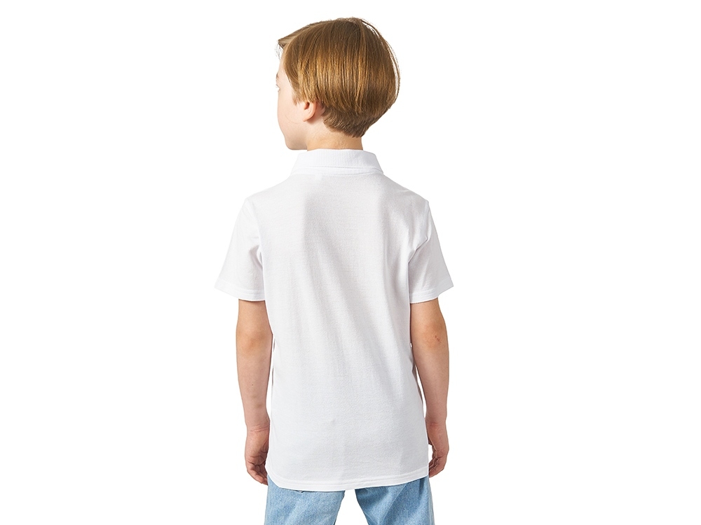 Рубашка поло "First" детская, белый, хлопок
