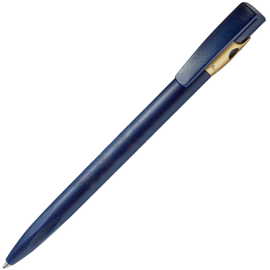 KIKI FROST GOLD, ручка шариковая, синий/золотистый, пластик, синий, золотистый, пластик