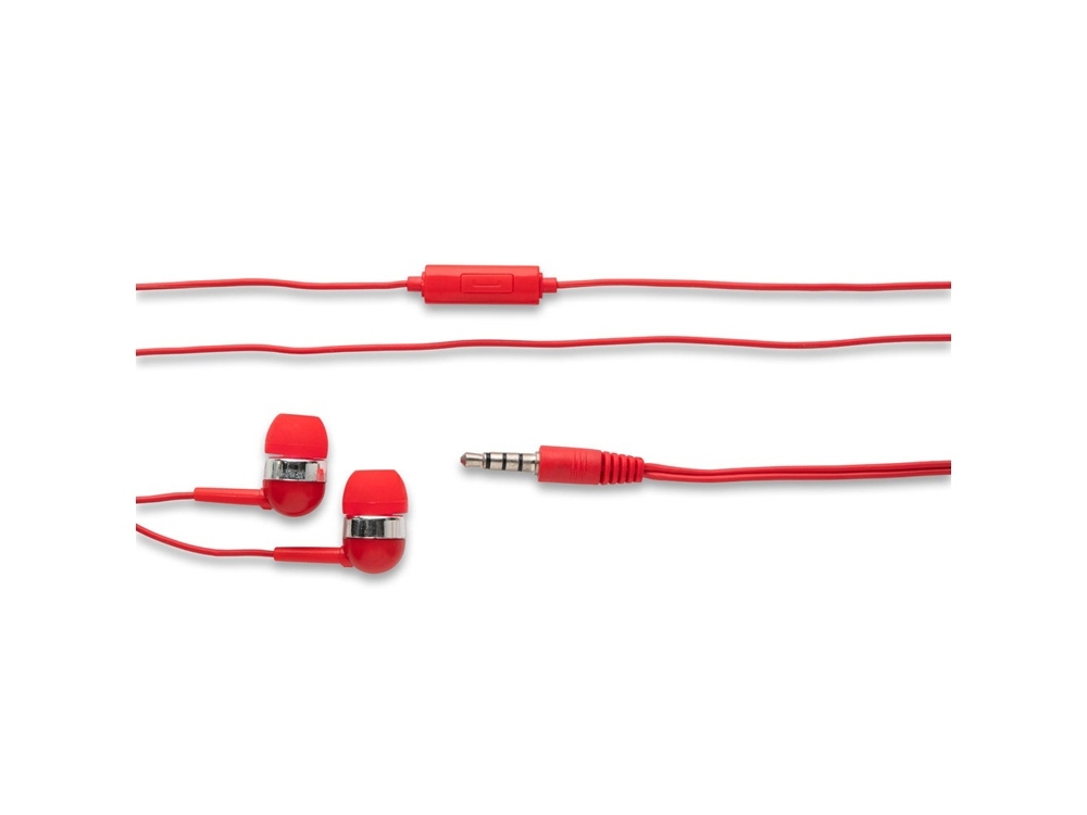 Наушники с микрофоном «OSLER», красный, пластик