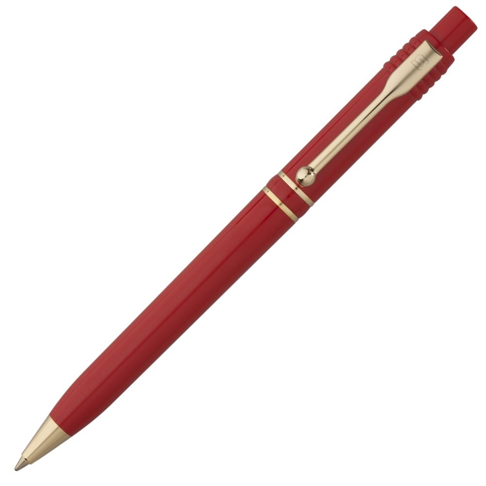 Ручка шариковая Raja Gold, красная, красный, пластик; металл