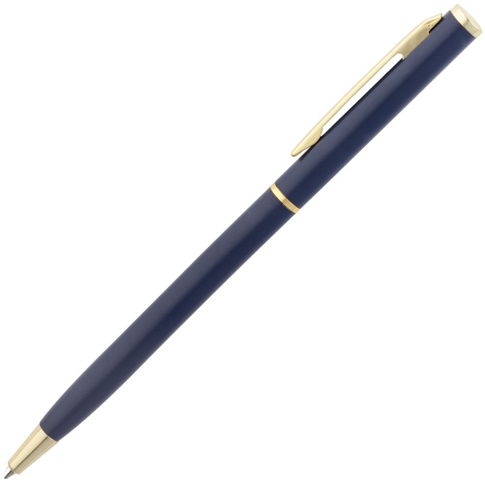 Ручка шариковая Hotel Gold, ver.2, матовая синяя, синий, металл