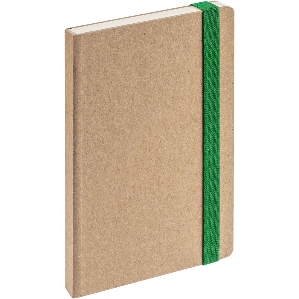 Ежедневник Eco Write Mini, недатированный, с зеленой резинкой, зеленый, картон