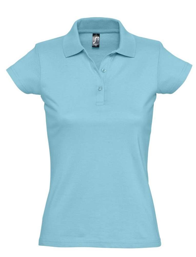 Рубашка поло женская Prescott Women 170, бирюзовая, бирюзовый, джерси; хлопок 100%, плотность 170 г/м²