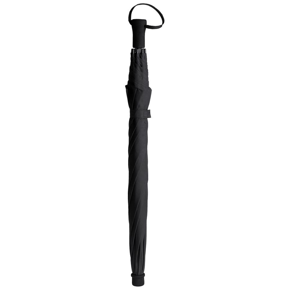 Зонт-трость «А голову ты дома не забыл», черный, черный, купол - эпонж, 190t; ручка - эва; спицы - стеклопластик