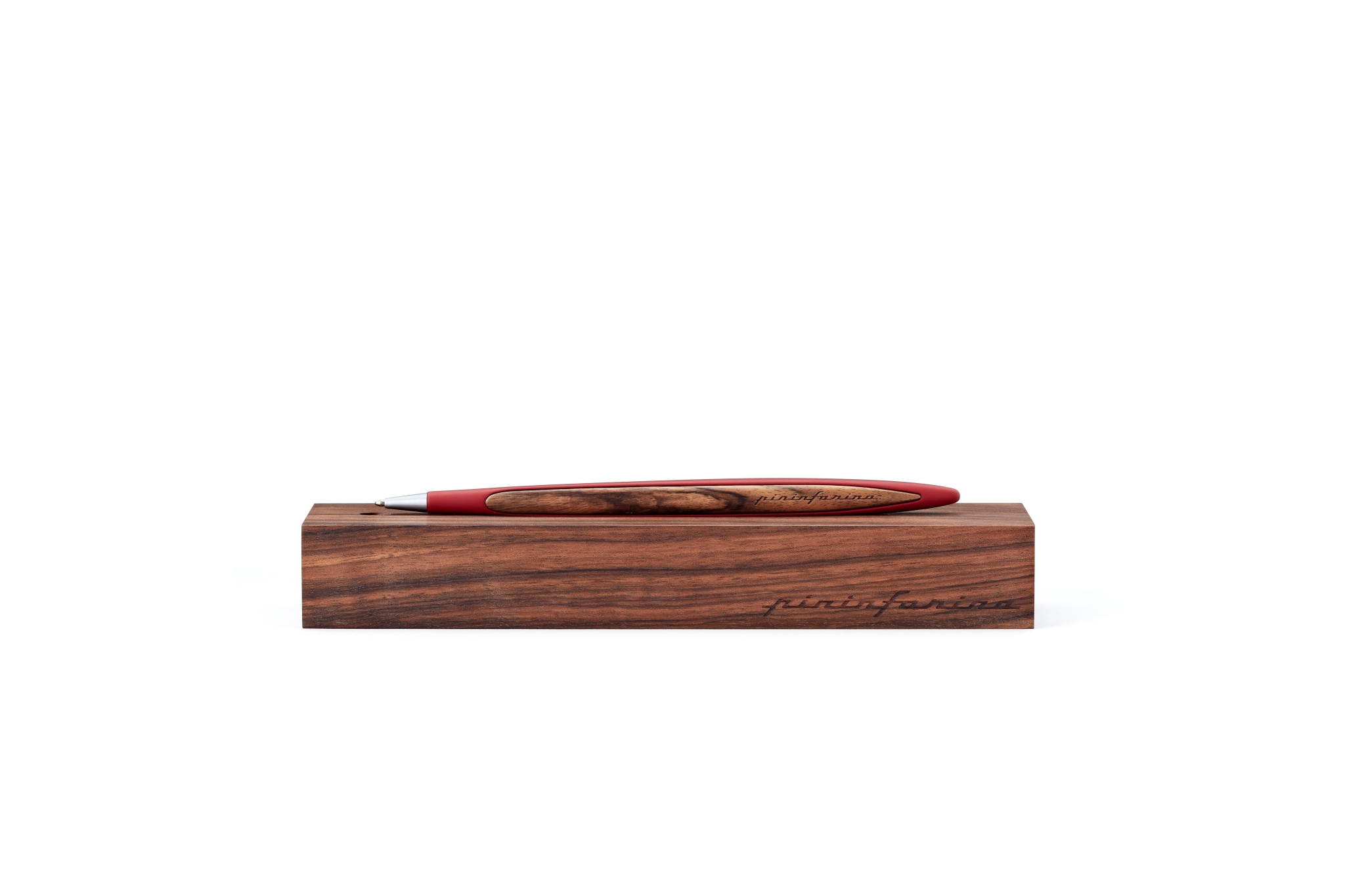 Шариковая ручка Pininfarina Cambiano Ink RED, #ff0000, грецкий орех, алюминий, дерево грецкий орех