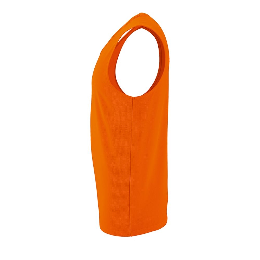 Майка мужская Sporty TT Men, оранжевый неон, оранжевый, полиэстер 100%, плотность 140 г/м², ложная сетка