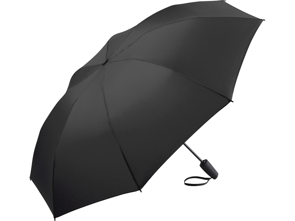 Зонт складной «Contrary» полуавтомат, черный, полиэстер