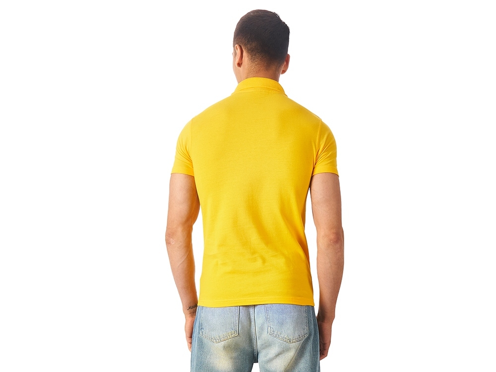Рубашка поло "First" мужская, желтый, хлопок