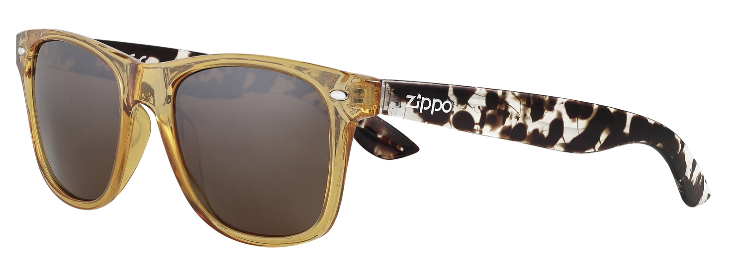 Очки солнцезащитные ZIPPO, унисекс, коричневые, оправа из поликарбоната, поляризационные линзы, пластик