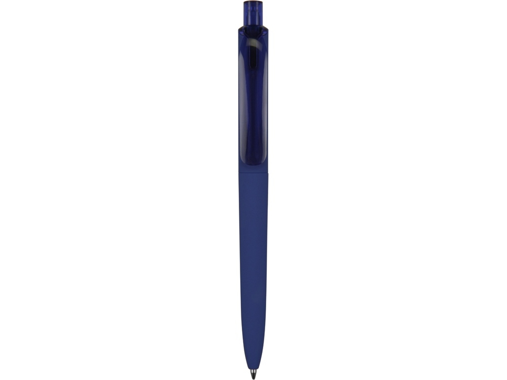Ручка пластиковая шариковая Prodir DS8 PRR «софт-тач», синий, soft touch