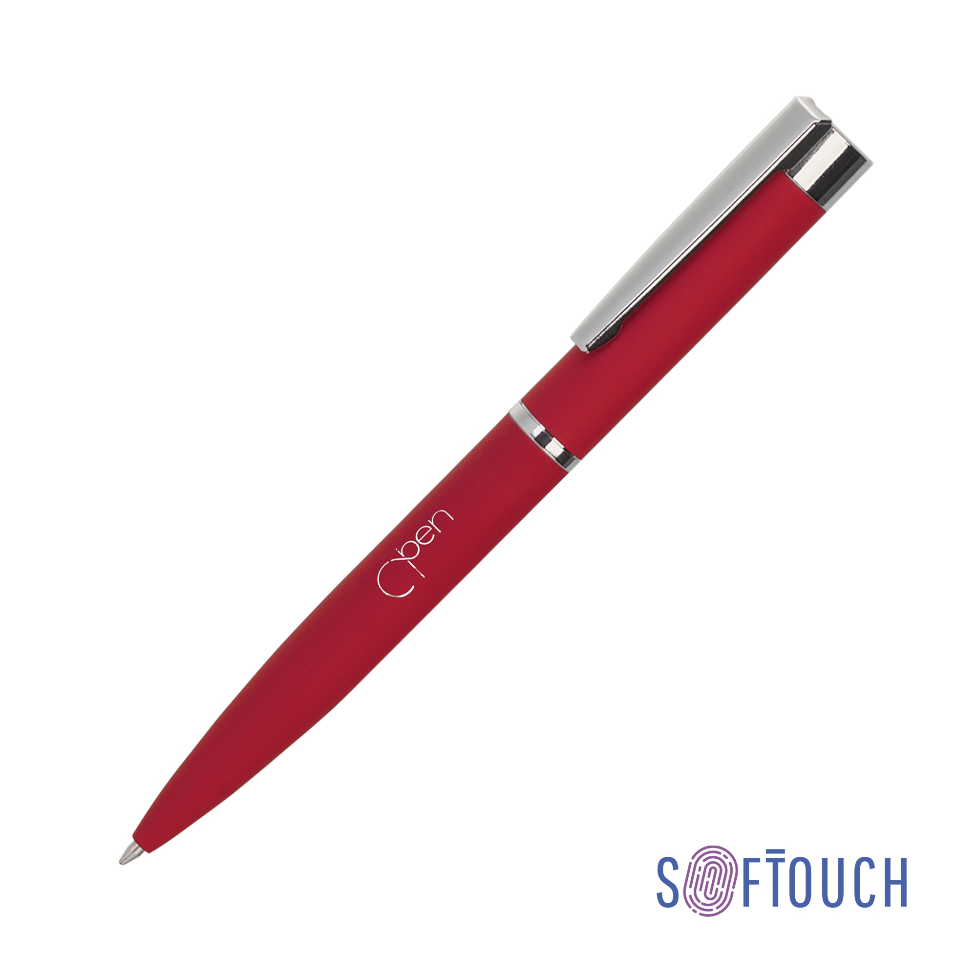 Ручка шариковая "Alice", покрытие soft touch, красный, металл/soft touch