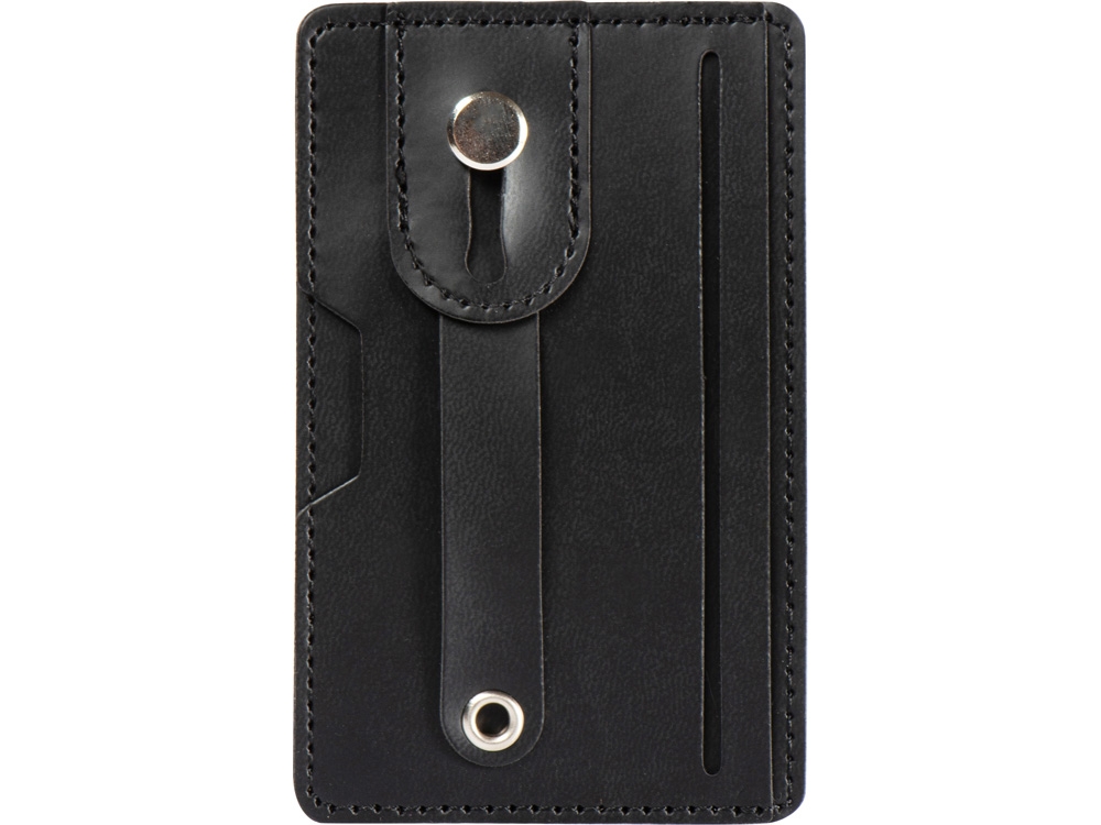 Картхолдер для телефона с держателем и защитой RFID «Lokky», черный, пластик