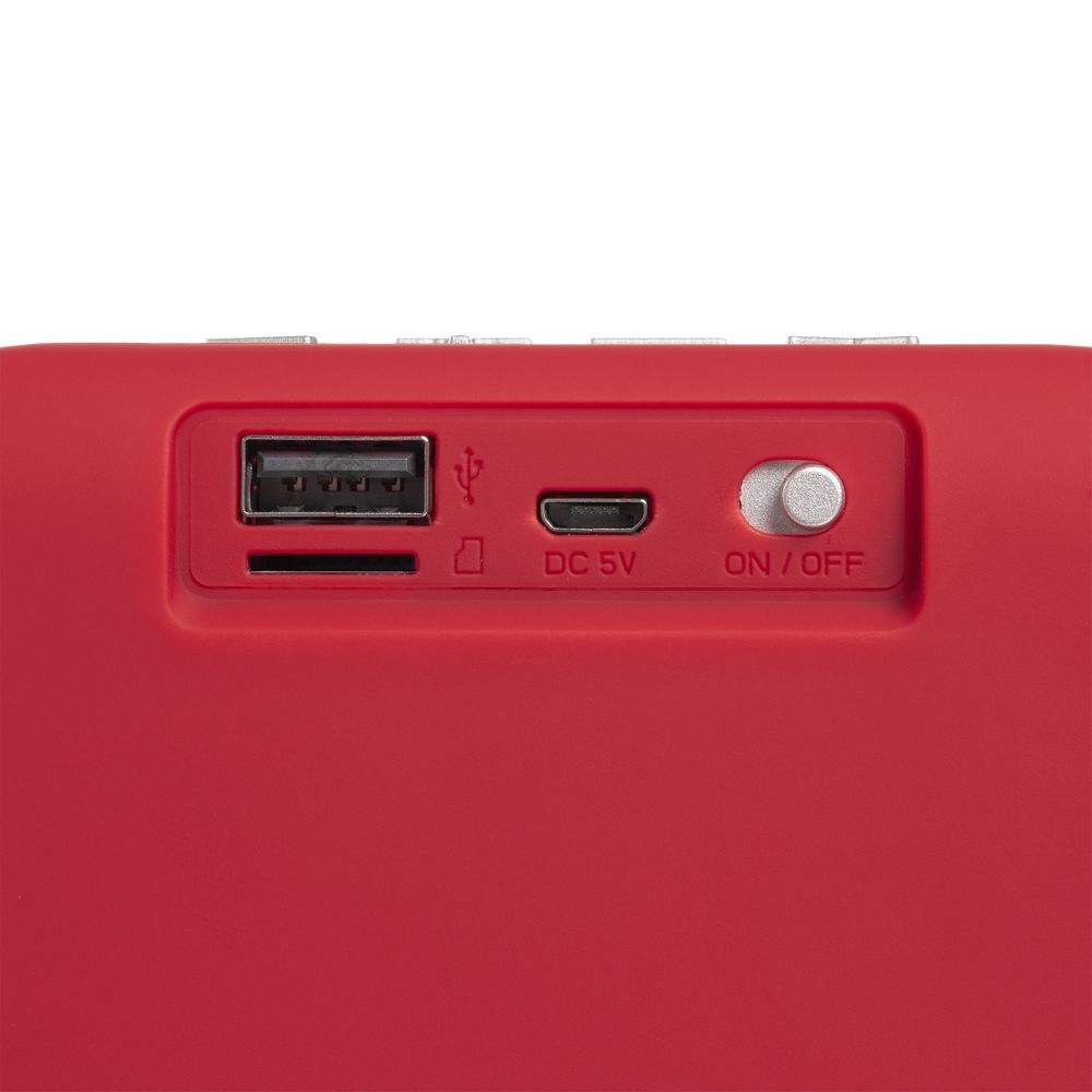 Беспроводная колонка Borsetta, красная, красный, пластик; покрытие софт-тач