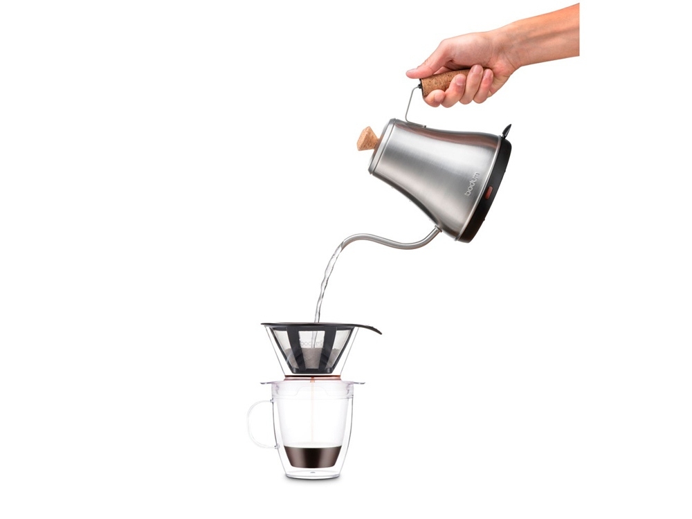 Набор для заваривания кофе «Pour over», прозрачный, металл