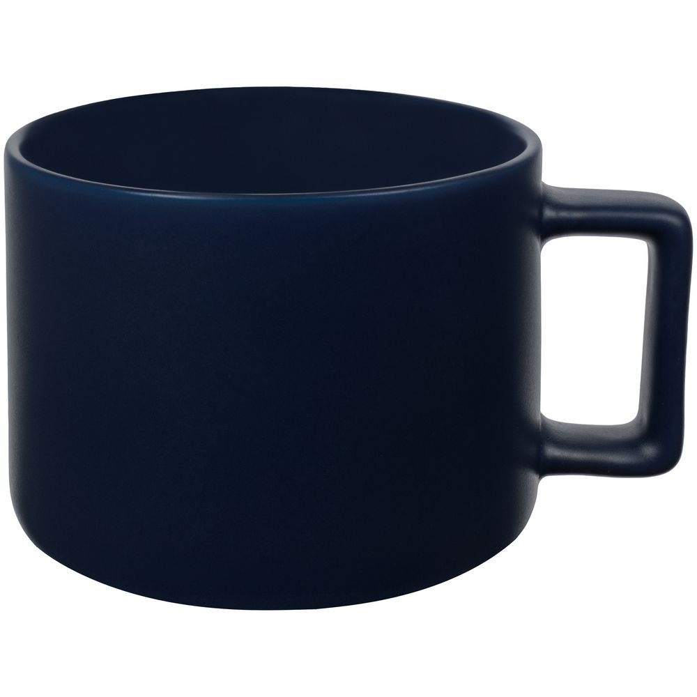 Чашка Jumbo, матовая, темно-синяя, синий, фарфор