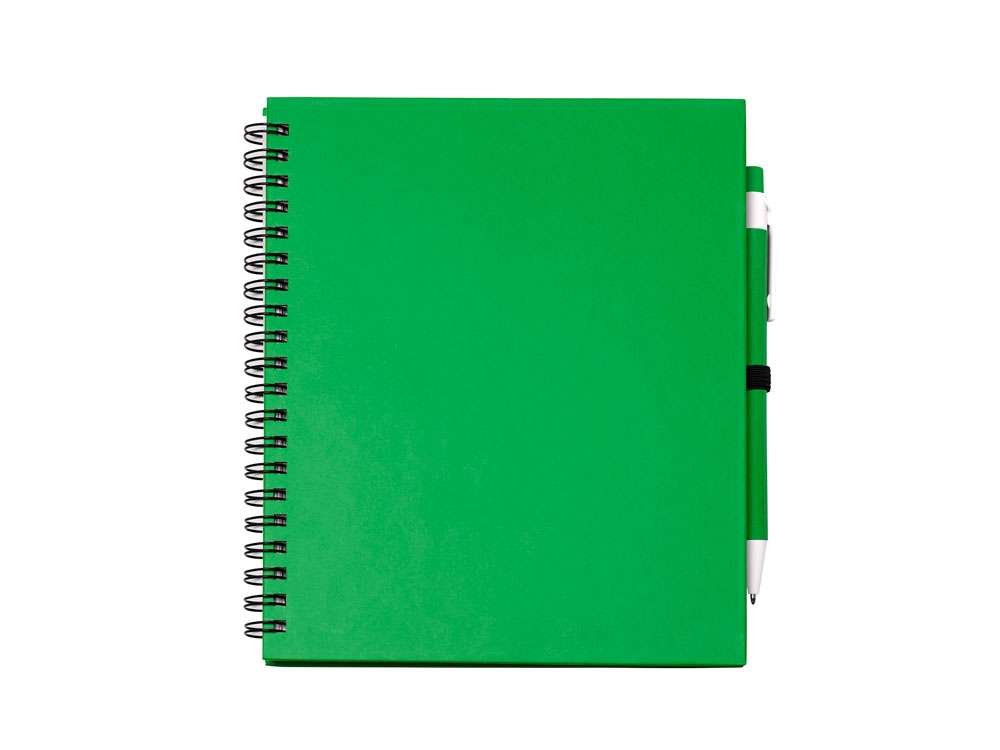 Блокнот LEYNAX с шариковой ручкой, зеленый