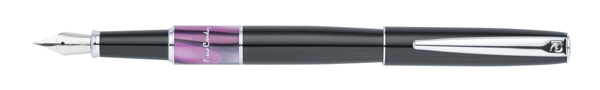 Ручка перьевая Pierre Cardin LIBRA, цвет - черный и фиолетовый. Упаковка В., черный, латунь, нержавеющая сталь