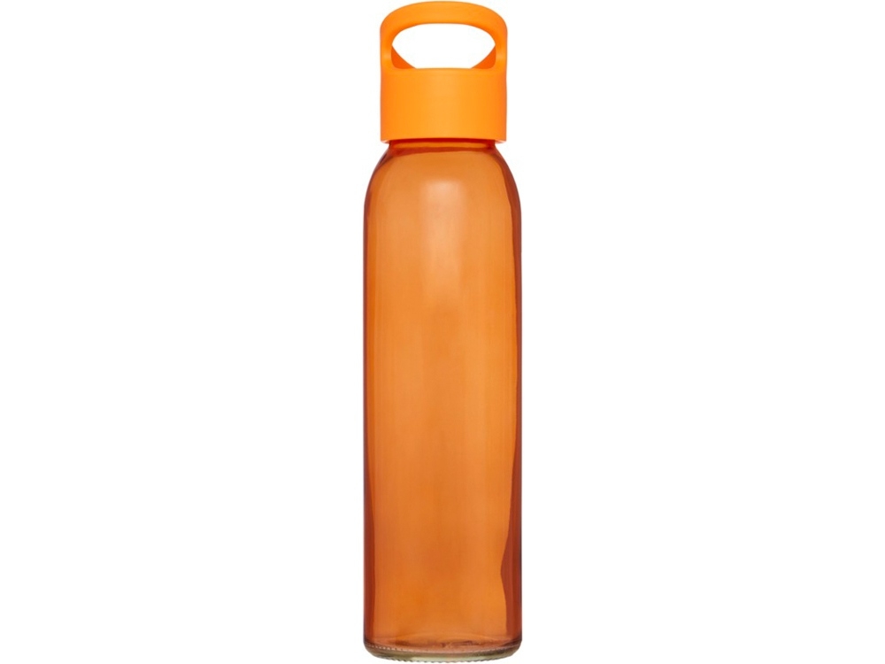 Бутылка спортивная «Sky» из стекла, оранжевый, пластик, стекло