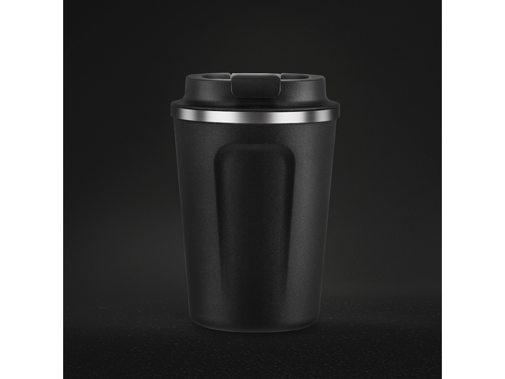 Термокружка «CAFÉ COMPACT», черный, металл