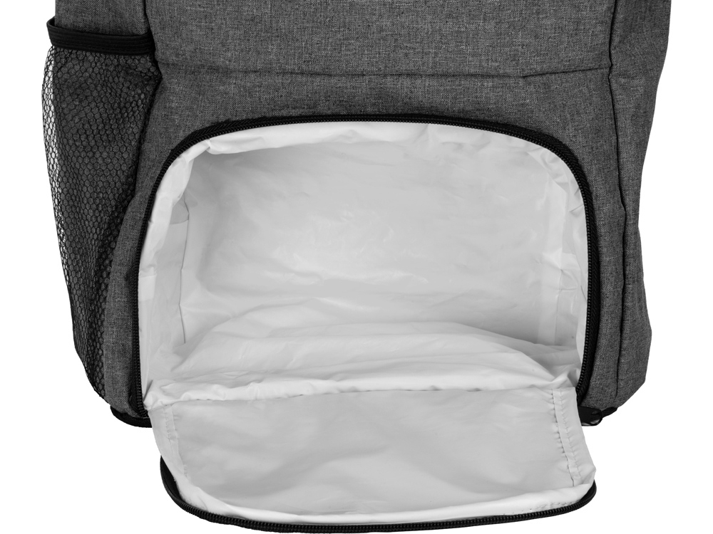 Рюкзак «Hugger» с отделением-холодильником и карманом для ноутбука 15", серый, полиэстер