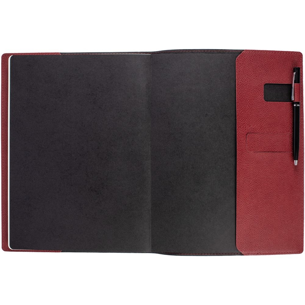 Ежедневник в суперобложке Brave Book, недатированный, красный, красный, кожзам