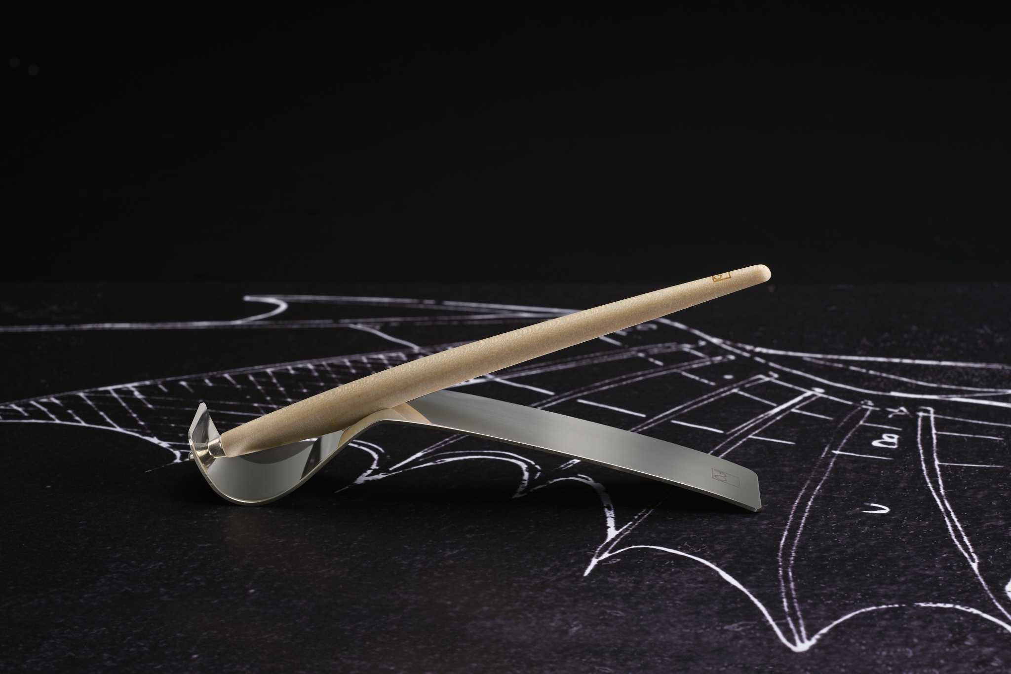 Шариковая ручка Pininfarina Piuma LEONARDO MAPLE WOOD, серебристый