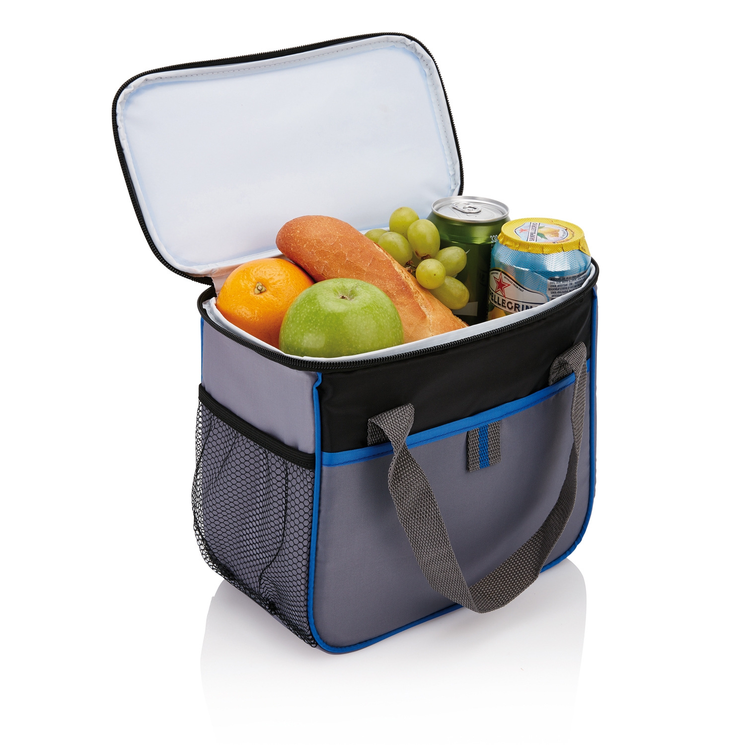 Сумка-холодильник Basic, синий; серый, полиэстер; pe