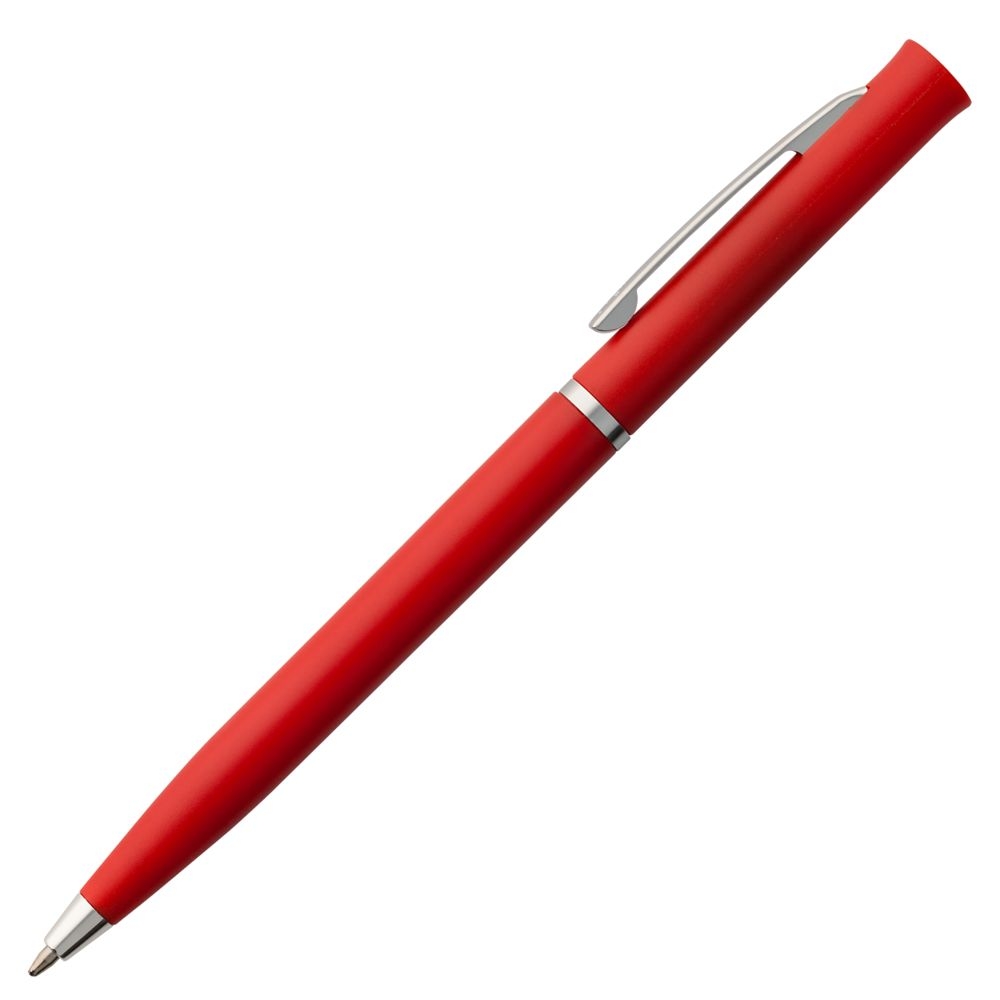Ручка шариковая Euro Chrome, красная, красный, металл; пластик