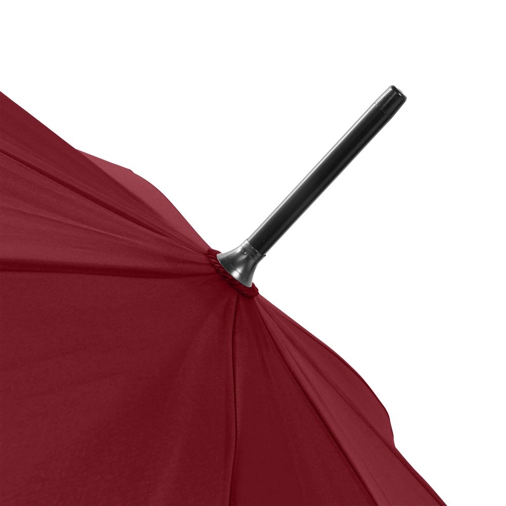 Зонт-трость Dublin, бордовый, бордовый, купол - эпонж, 190t; рама - сталь; спицы - стеклопластик; ручка - пластик