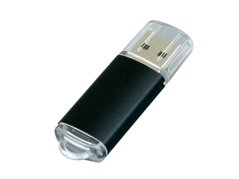USB 3.0- флешка на 32 Гб с прозрачным колпачком, черный, металл