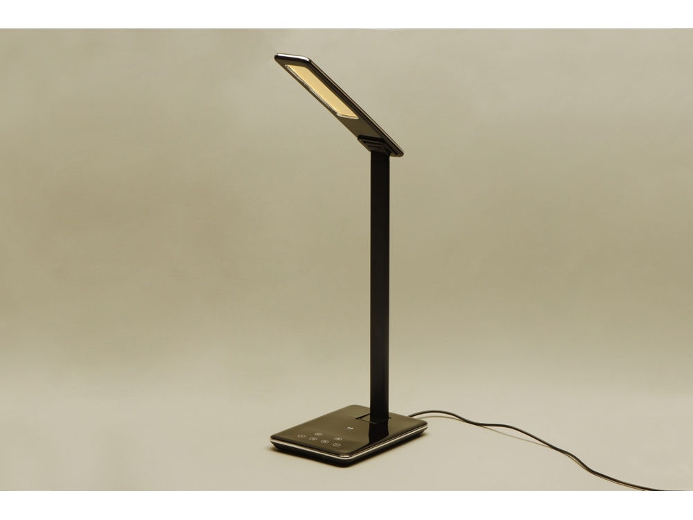 Настольная лампа с функцией беспроводной зарядки «Starline», черный, пластик, металл