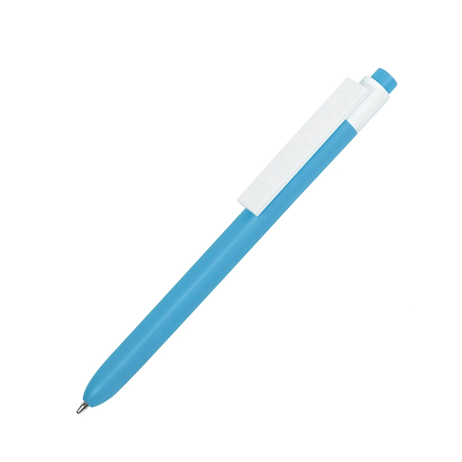 RETRO, ручка шариковая, голубой, пластик, голубой, белый, пластик