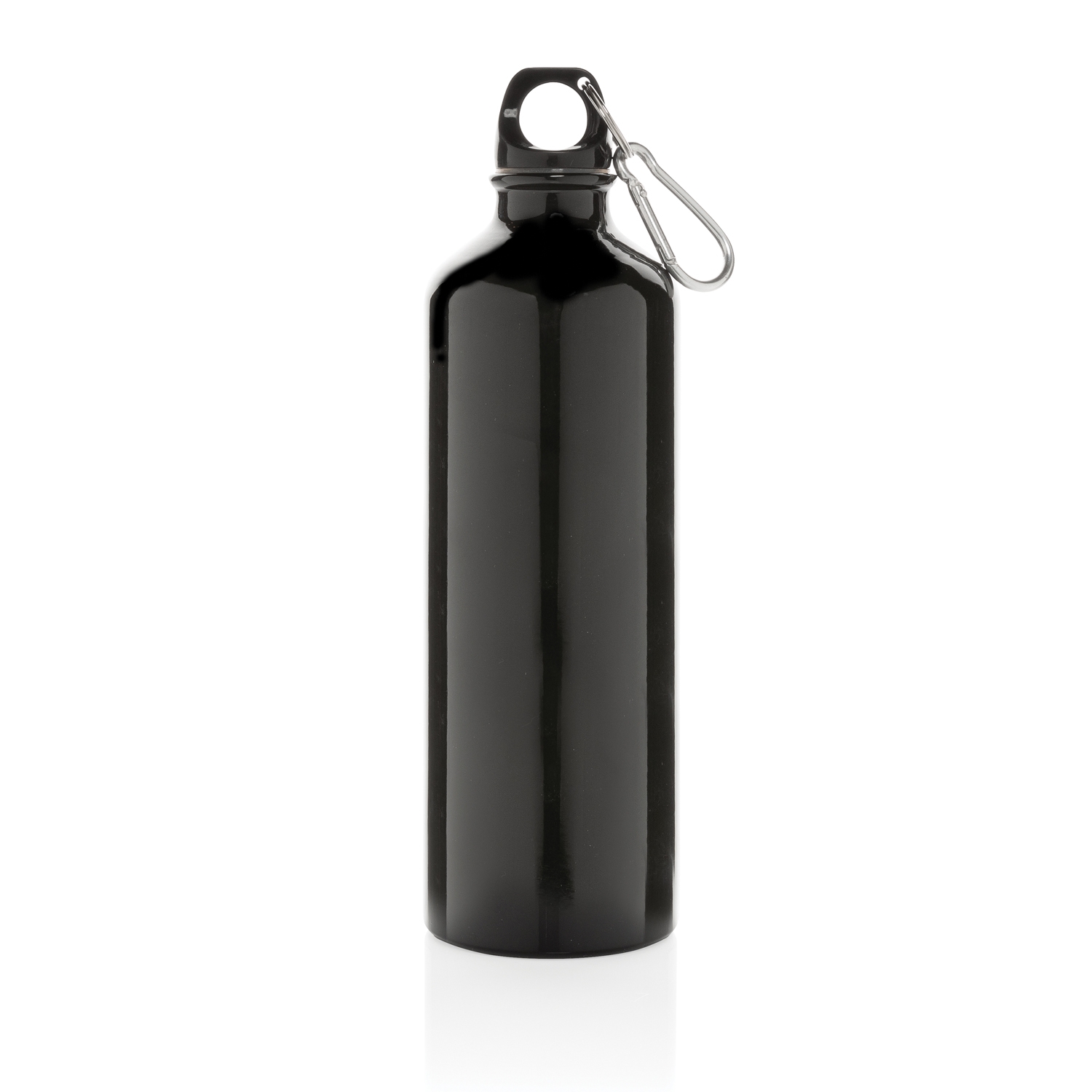 Алюминиевая бутылка для воды XL с карабином, алюминий; pp