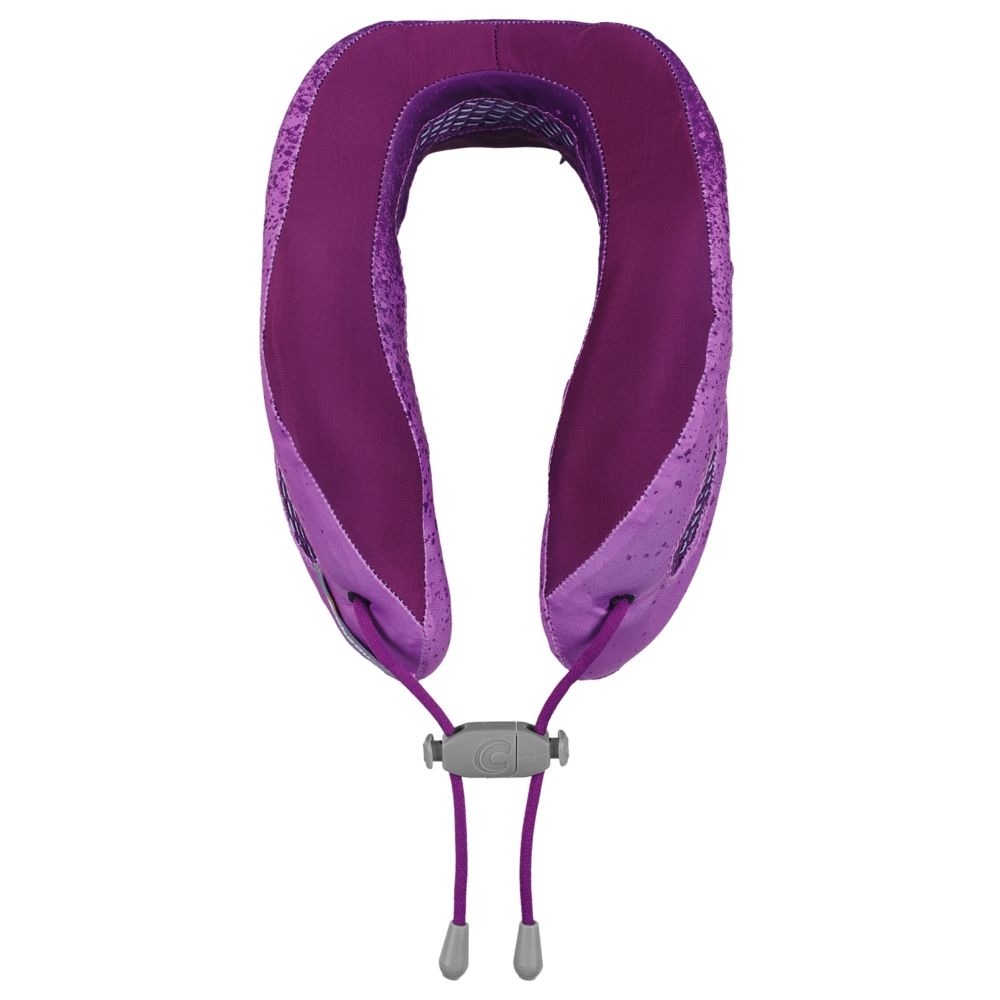 Подушка под шею для путешествий Evolution Cool, фиолетовая, фиолетовый, подушка - вспененный полиуретан; чехол - полиэстер