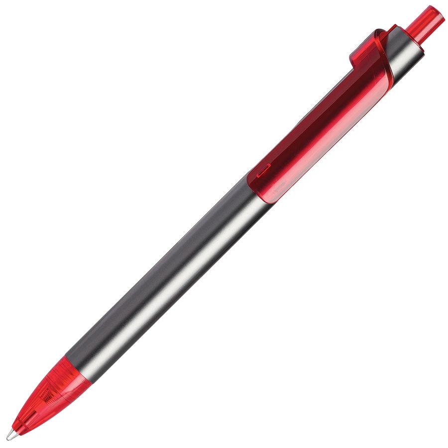 PIANO, ручка шариковая, графит/красный, металл/пластик, графит, красный, металл, пластик