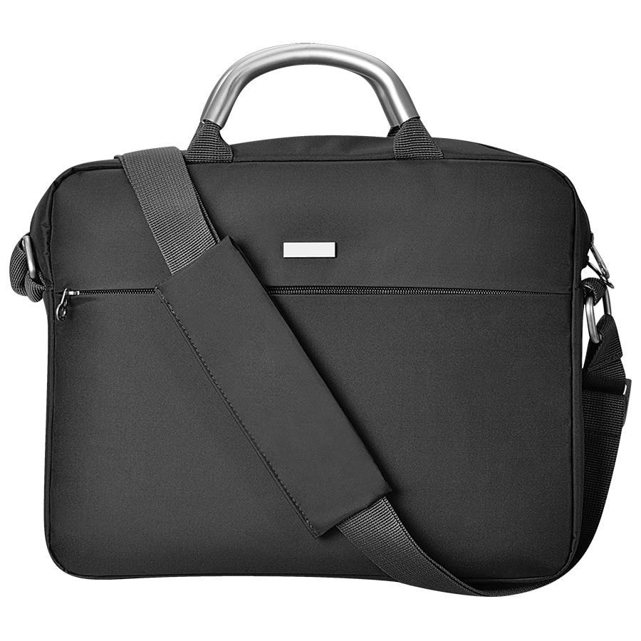 Конференц-сумка "Prestige" c шильдом; черный; 35x5,5x27,5 см; микрофибра, черный, микроволокно