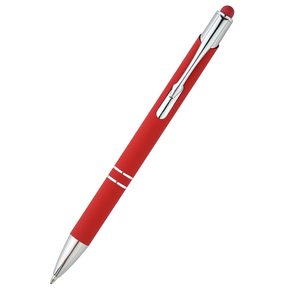 Ручка металлическая Ingrid софт-тач, красная, красный