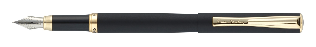 Ручка перьевая Pierre Cardin ECO, цвет - черный матовый. Упаковка Е, черный, нержавеющая сталь, ювелирная латунь