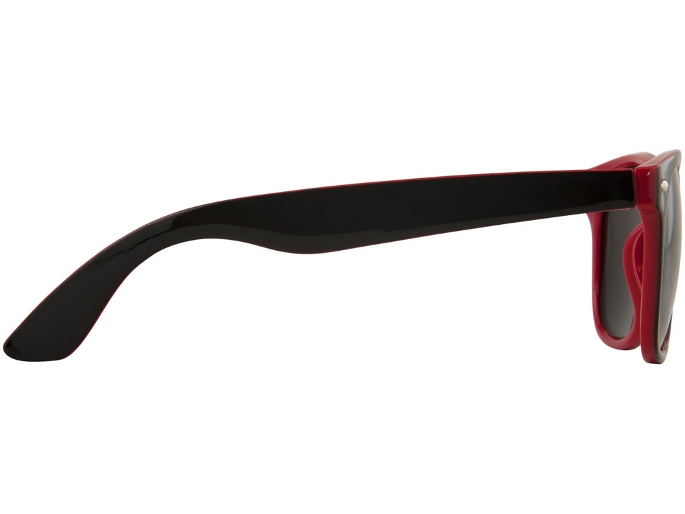 Очки солнцезащитные «Sun Ray» с цветной вставкой, черный, красный, пластик