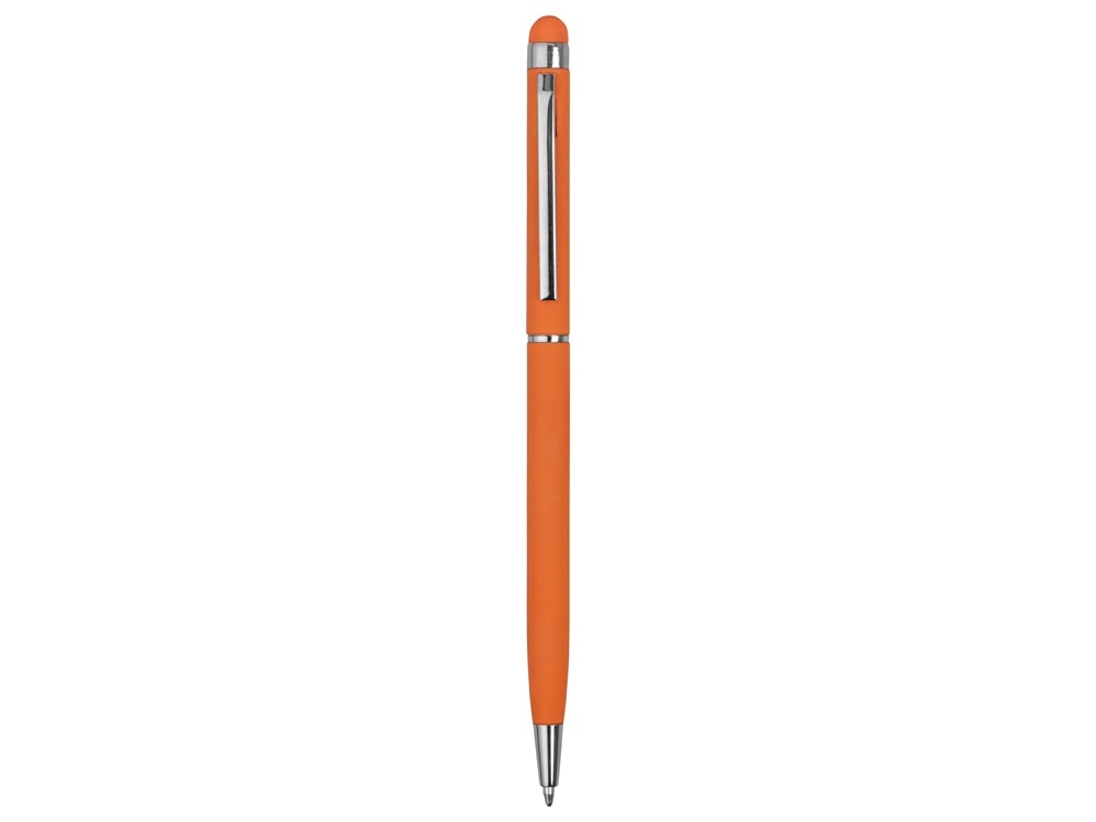 Ручка-стилус металлическая шариковая «Jucy Soft» soft-touch, оранжевый, soft touch