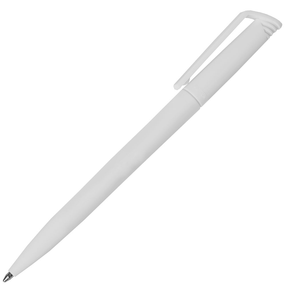 Ручка шариковая Flip, белая, белый, пластик