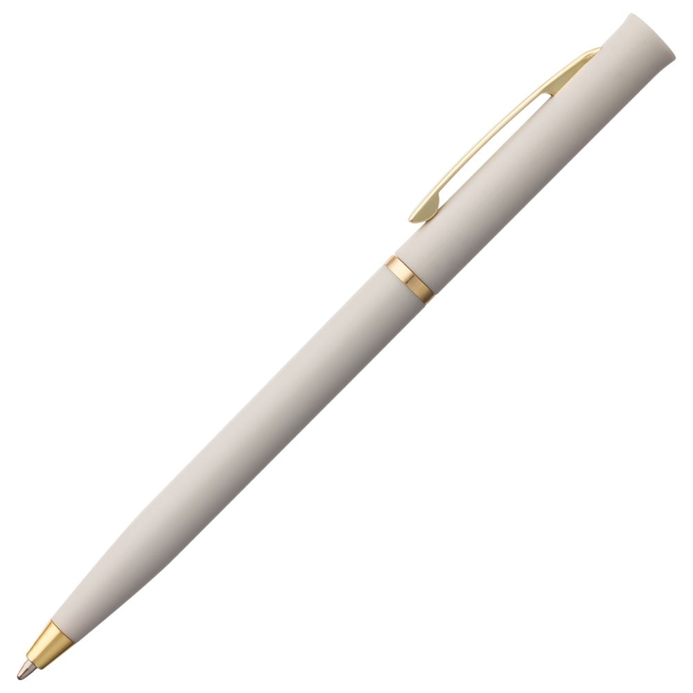 Ручка шариковая Euro Gold, серая, серый, пластик; металл