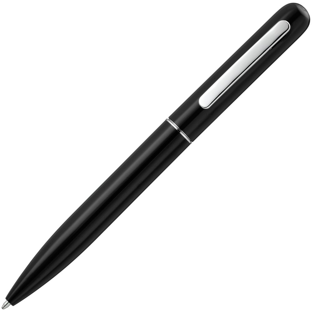 Ручка шариковая Scribo, черная, черный, металл