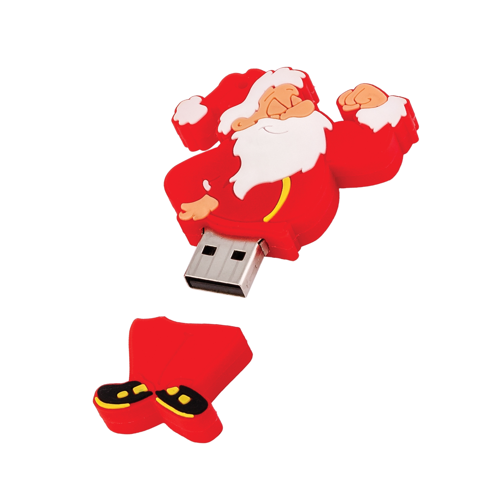 Флеш-карта "Дед Мороз" USB 8GB, белый, пвх