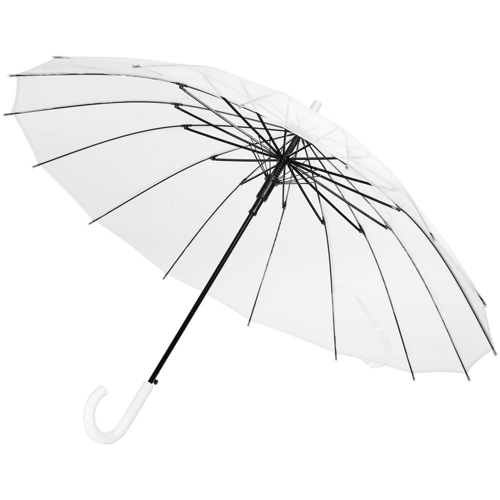 Прозрачный зонт-трость Clear 16, прозрачный