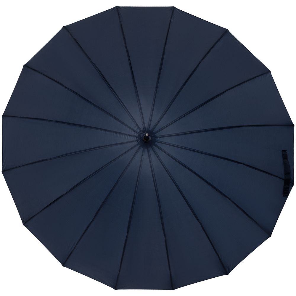 Зонт-трость Hit Golf, темно-синий, синий, купол - эпонж; каркас - сталь; ручка - пластик