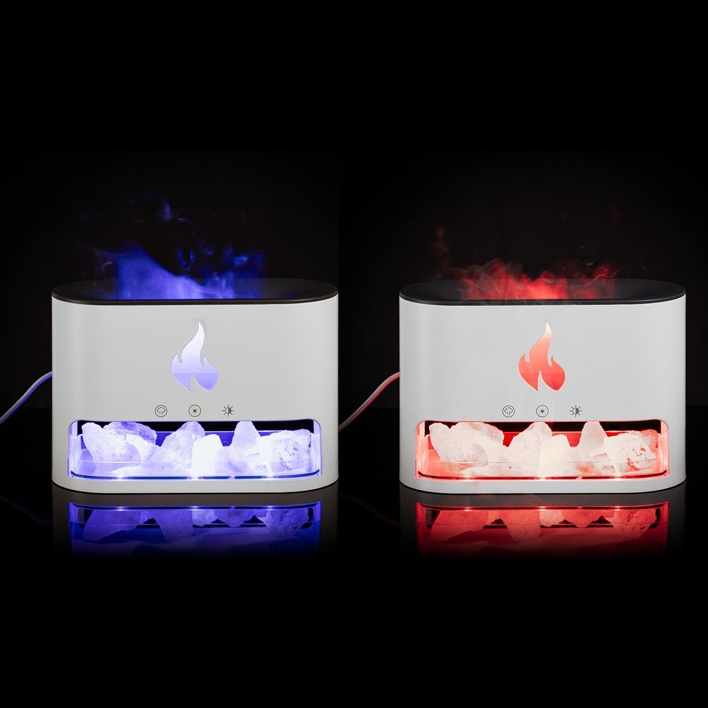 Увлажнитель-ароматизатор Fusion Blaze с имитацией пламени, белый, белый